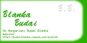 blanka budai business card